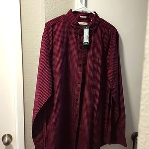 Hawker Rye slim XL long sleeve button up red and black shirt